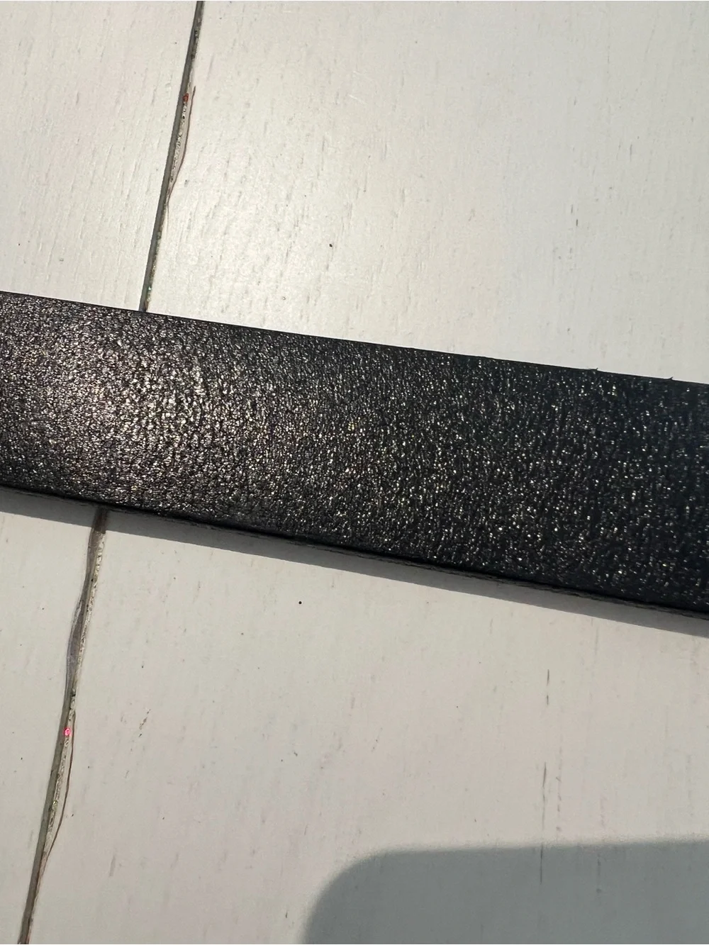 Classic Slim Black Leather Belt with Silver Buckle